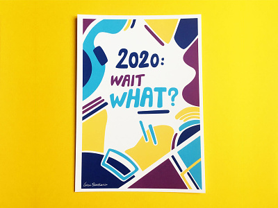 2020: Wait what? abstract art abstract design art color colour design geometric art illustration posca vector