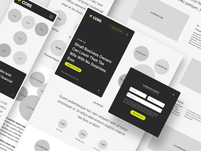 Core Group / Wireframes