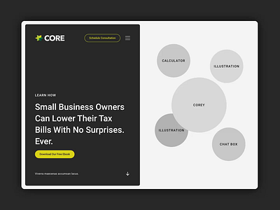 Core Group / Wireframes Animation core group design finance layout principle sketchapp small business taxes ui design uiux web animation webdesign website website design wireframe