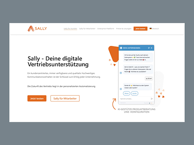 Sally for Clients - Sally Assistant animation design ui ux web