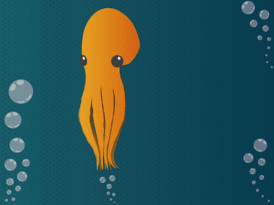 Octopus bubbles creature cute octopus illustration octopus sea sea creature