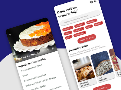 Easy Recipe Generator - Mobile + desktop - Study Case app cook dashboad feed food news recipe tags