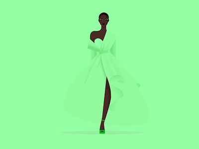 Model Girl beautiful characer design dressing girl green illustration illustrator model vector