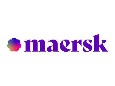 Colour swap for concept logo for Maersk.