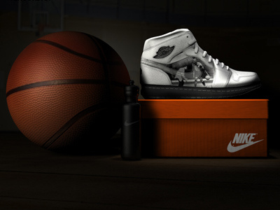 Nike jordan on sale 1 3d model