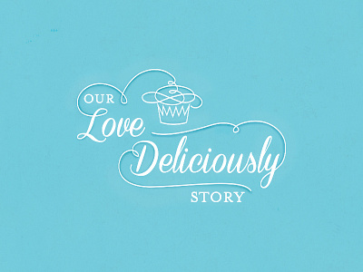 Love Deliciously cupcake delicious flourish hand type love script type typography