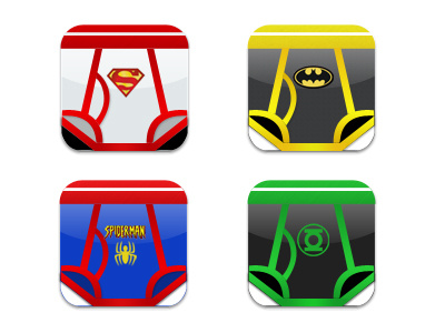 Superhero Underwear Icons icon icons