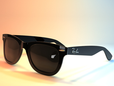 3D Ray Ban Sunglasses 3d c4d cinema4d ray ban sunglasses