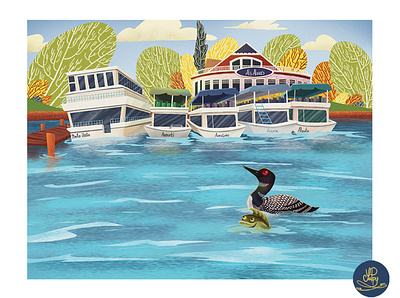 Lenny The Loon at Al and Alma's character design childrens illustration design illustration picturebook visual development