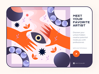 Artist Illustration UI Design