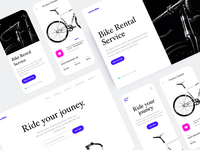 Bike Shop and Rental Service Mobile Website Design bicycle bike branding cycling dailyui designinspiration uidesign uiinspiration uxdesign uxinspiration webdesign