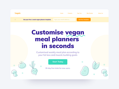 Vegan Planner Website Design