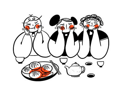 Chinese Food Party Illustration Design