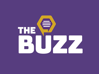 The Buzz Logo buzz communication design hexagon logo talking vector word bubble