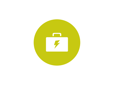 Portfolio Icon bolt design electric icon illustration lightning lightning bolt portfolio strike suitcase vector
