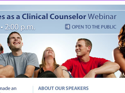 Webinar Header clinical counseling college design header marketing university webinar