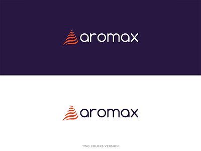 Aromax - Two Colors Version brand branding cafe coffee design graphic graphicleo illustration logo logotipo typography venezuela