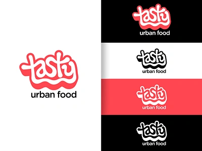 Tasty Urban Food - Color Versions bogota branding burger colombia delivery design fast food food graphic graphicleo illustration logo logotipo pizza typography venezuela