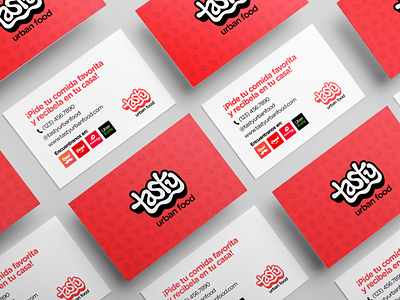 Tasty Urban Food - Business Cards brand branding burger colombia delivery design fast food food graphic graphicleo illustration logo logotipo pizza typography venezuela