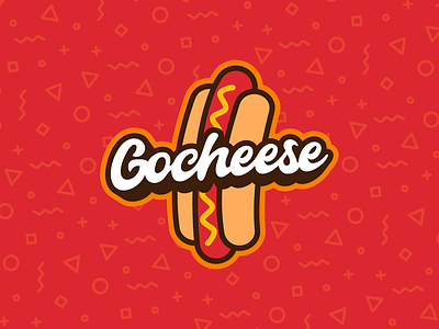 Gocheese Hot Dogs Logo branding design fast food fast food logo graphic graphicleo hot dog hot dog logo illustration logo logotipo typography