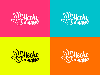 Hecho a Mano - Color variations brand branding design graphic graphicleo illustration logo logotipo typography venezuela