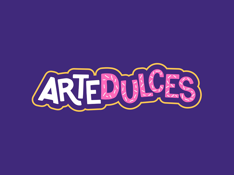 ArteDulces typography graphicleo venezuela logotipo logo branding illustration graphic design
