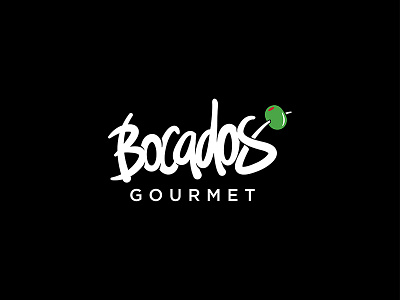 Bocados Gourmet branding catering design food graphic graphicleo handmadetype illustration logo logotipo party snacks typography venezuela