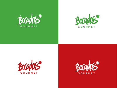 Bocados Gourmet one color variations branding canada day design graphic graphicleo handmadetype illustration logo logotipo typography venezuela