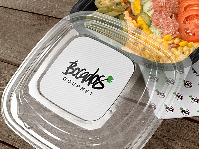 Bocados Gourmet Logo applied packing and Pattern Napkin branding canada design graphic graphicleo handmadetype illustration logo logotipo typography venezuela