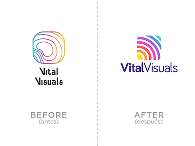 Before and After (Logo Redesign) - Vital Visuals Logo