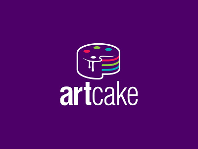 ArtCake art brand branding cake design dessert graphic graphicleo illustration logo logotipo oil paint paint palette typography venezuela