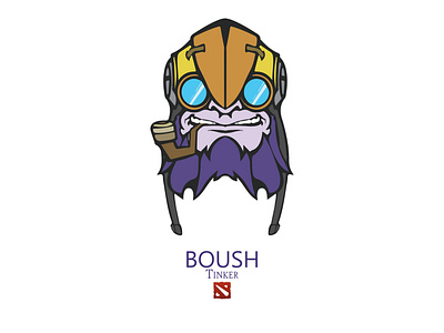 tinker design dota2 flat game art icon illustration minimal vector