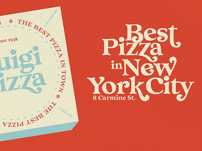 Pizza design font illustration pizza pizza box type