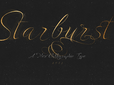 Starburst calligraphy font type