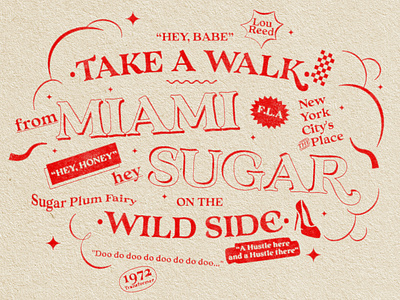 Take a Walk on the Wild Side Lou Reed Homage design font illustration loureed nostalgia thevelvetunderground type typography