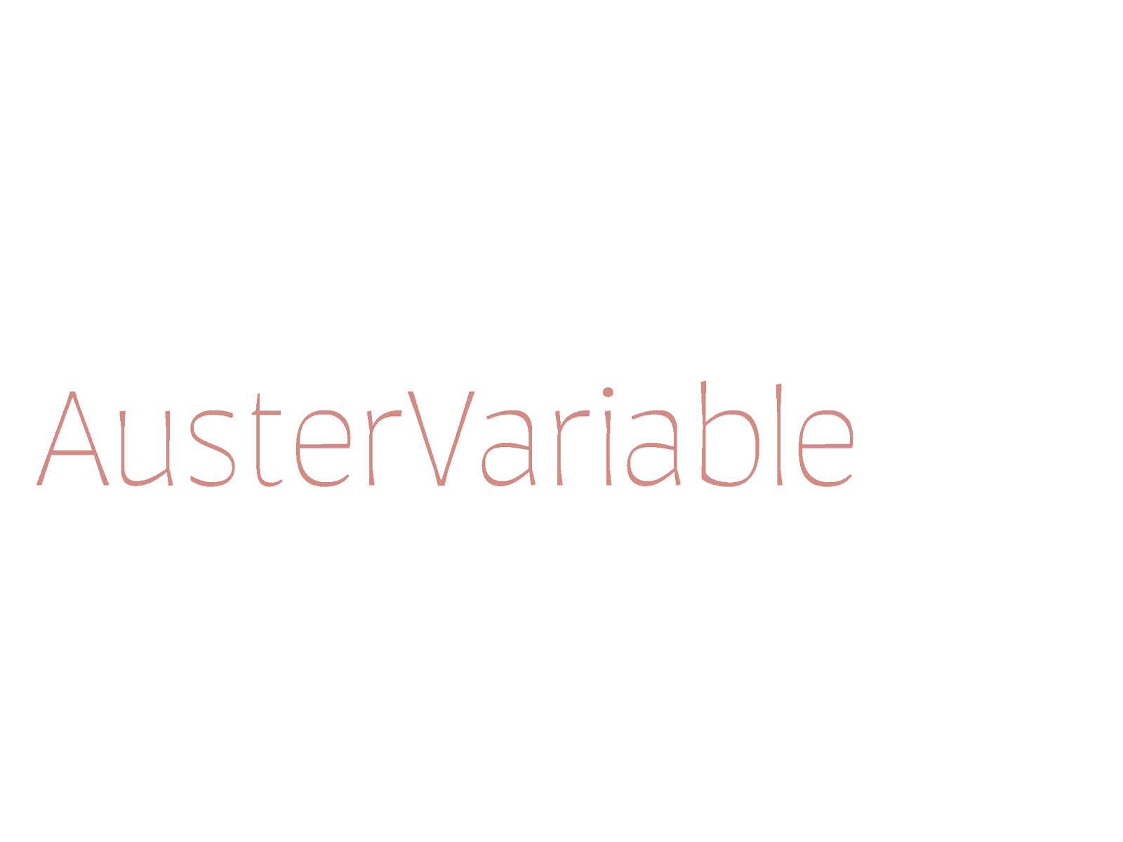 Auster Variable font type