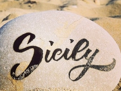 Sicily brushpen calligraphy sicily