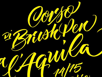 Brush Pen a l'Aquila - Calligrafia brushpen calligraphy type