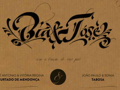 Bia&Josè brush calligraphy