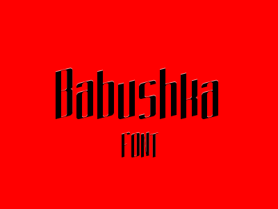 Babushka Font curve font russian shapes sweet type