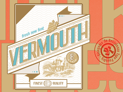 Vermouth Font design font illustration lettering type typography