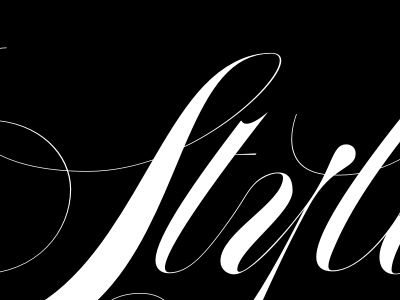 Sty-Ligature calligraphy script spencerian lettering