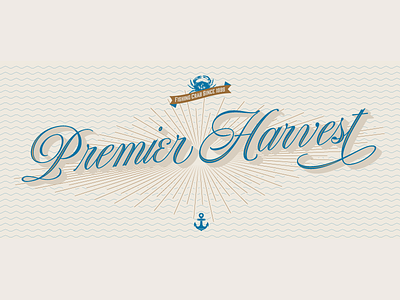 Logo in progress for Premier Harvest brand calligraphy logo script