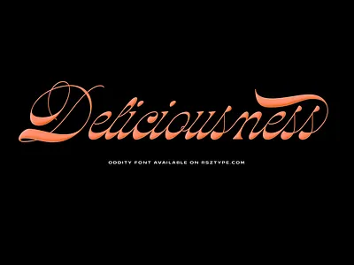 Deliciousness brush calligraphy design font illustration lettering script type typography