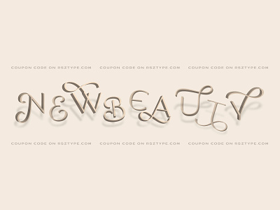NEWBEAUTY coupon code brush calligraphy design font illustration lettering logo script type typography