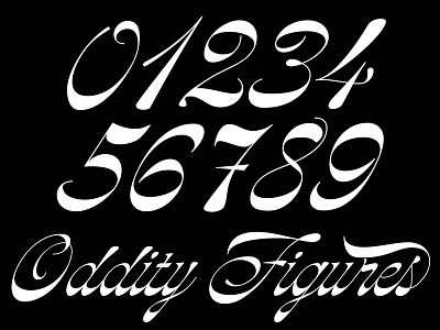 Oddity Script Figures brush calligraphy design figures font illustration lettering logo numbers script type typography