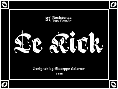 Le Kick blackletter brush calligraphy design font fraktur illustration lettering type typography