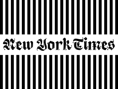 Le Kick - New York Times blackletter brush calligraphy design font fraktur illustration lettering logo type typography