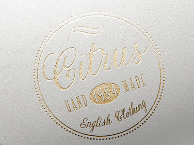 Citrus - Natura gold logo script type