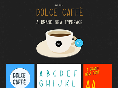 Dolce Caffè caffé café coffee font tipo type typeface